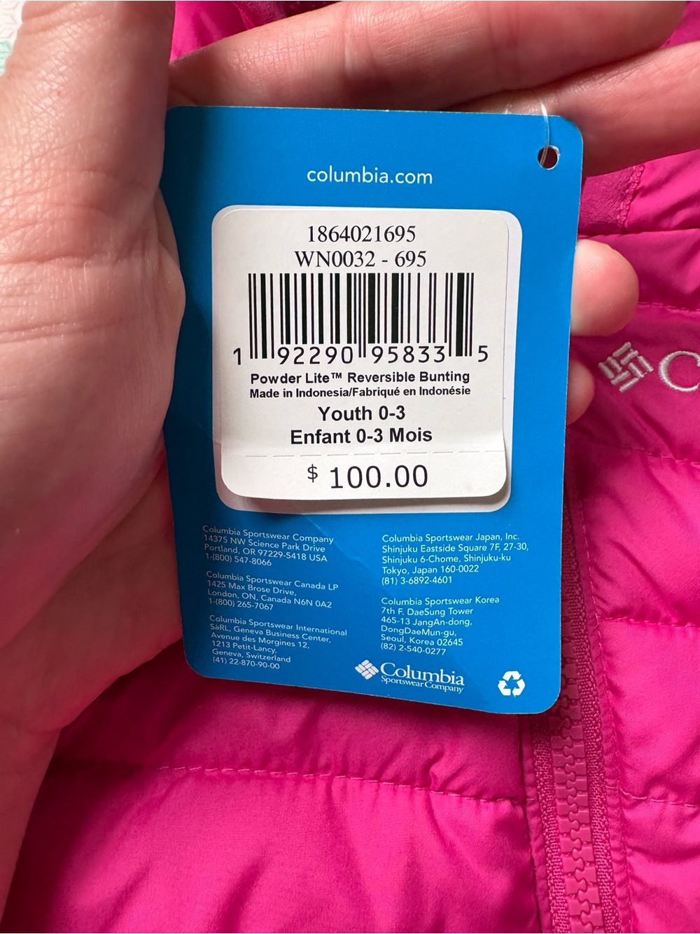NWT Columbia baby  Hot Pink snow suit - Picture 2 of 6